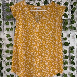 Knox Rose Mustard Floral Blouse